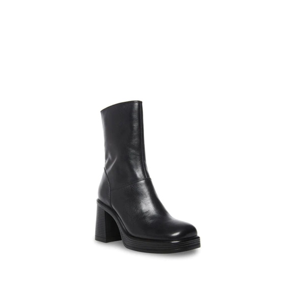 Steve Madden - Fantsie - 90 Revival Square Toe Chunky Heel Boots - Black - Picture 2 of 5